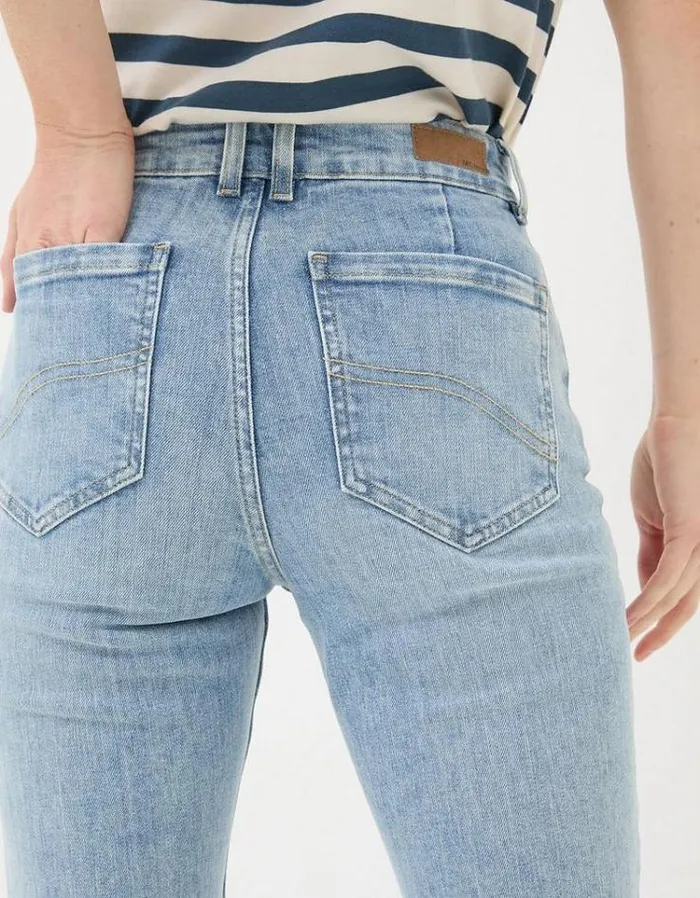 Women FatFace Jeans and Dungarees Fly Flare Jeans Light Denim Blue
