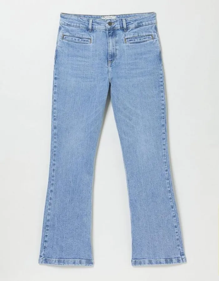 Women FatFace Jeans and Dungarees Fly Flare Jeans Light Denim Blue