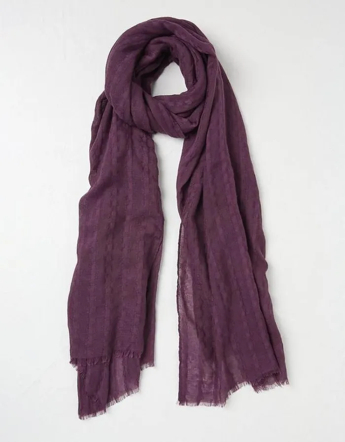 Women FatFace Scarves Lightweight Scarf Purple