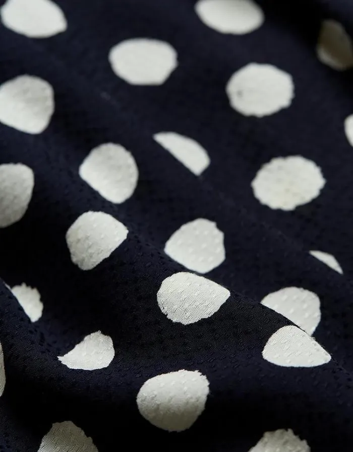 Women FatFace Shirts and Blouses Imogen Polka Dot Blouse Navy