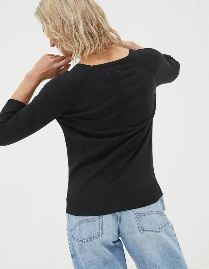 Women FatFace Sweaters and Cardigans Rose Cardigan Black