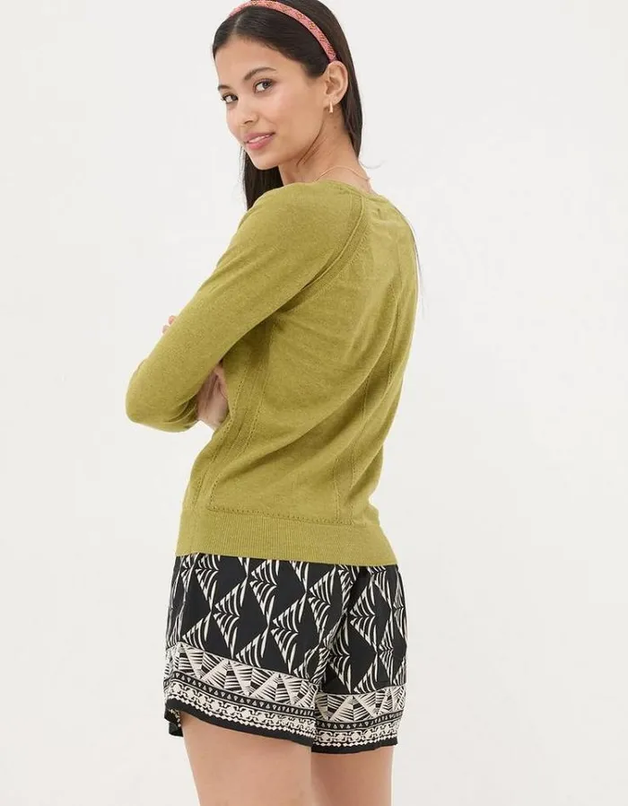Women FatFace Sweaters and Cardigans Rose Cardigan Dark Green