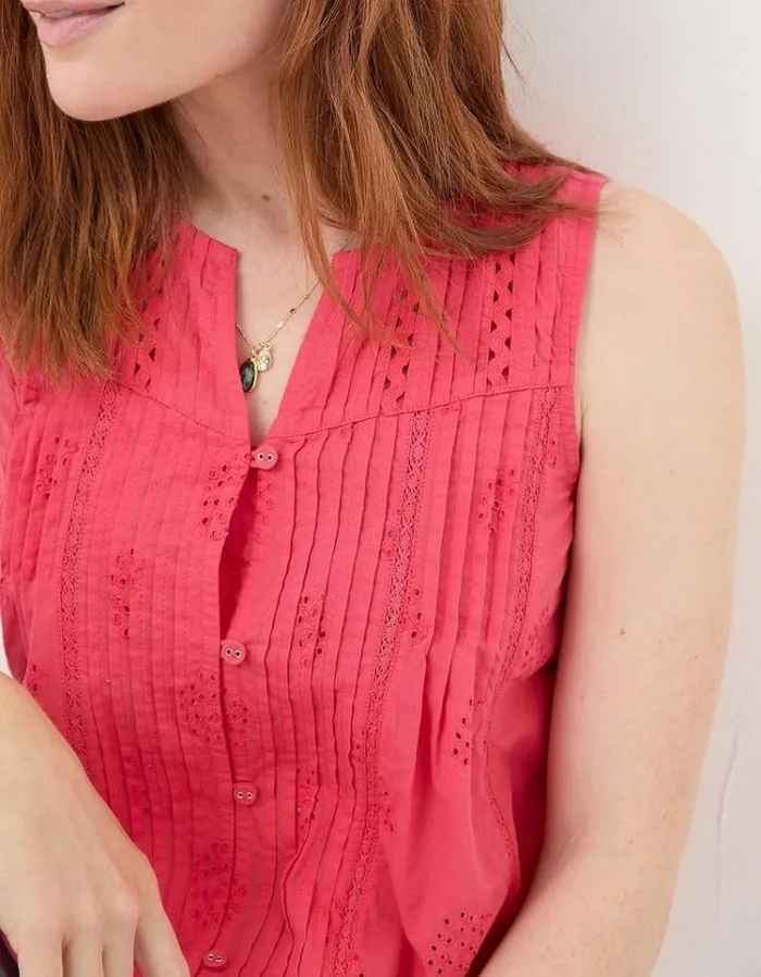Women FatFace Tops and TShirts Cassie Cami Tomato Red