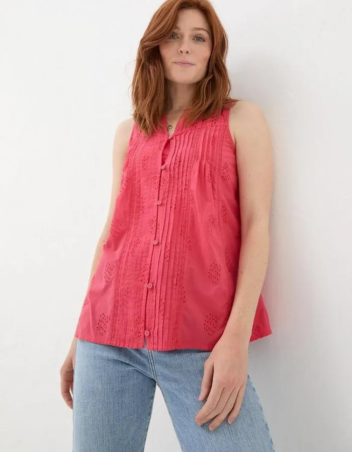 Women FatFace Tops and TShirts Cassie Cami Tomato Red