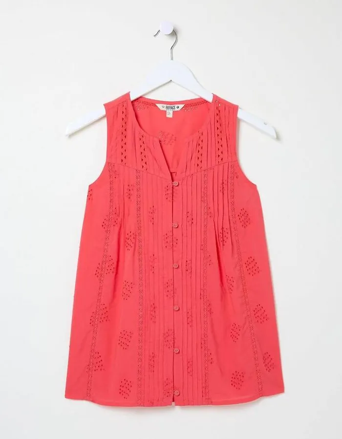 Women FatFace Tops and TShirts Cassie Cami Tomato Red