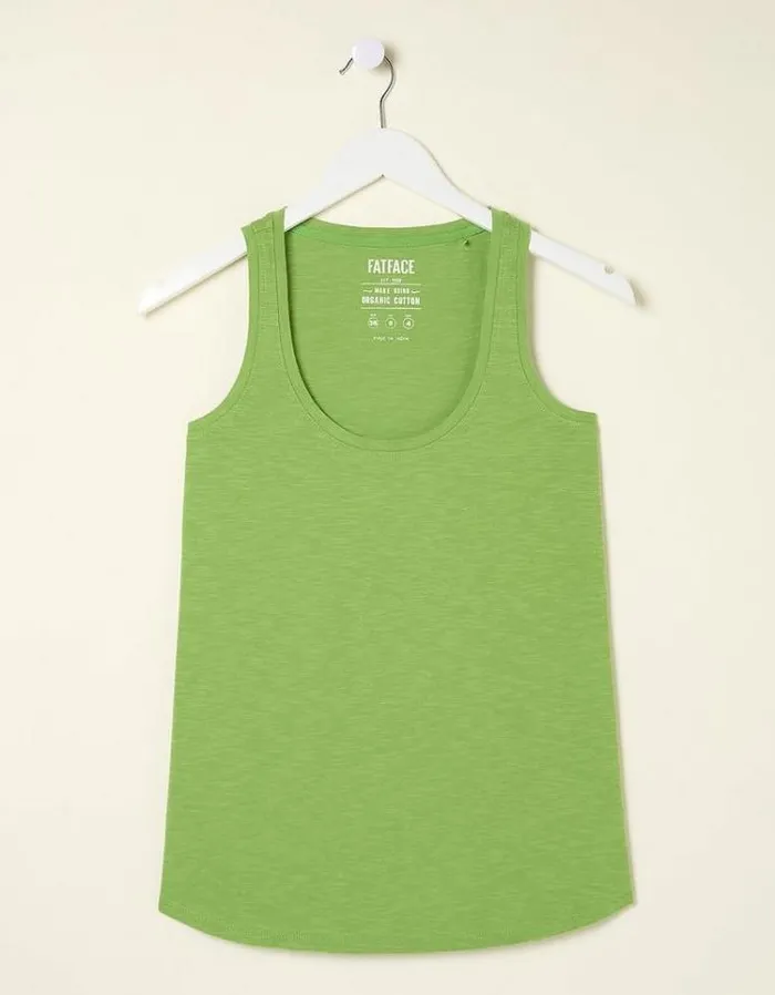 Women FatFace Tops and TShirts Kirsty Vest Olive Green