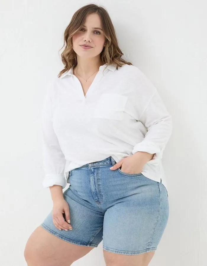Women FatFace Tops and TShirts Paige Jersey Shirt White