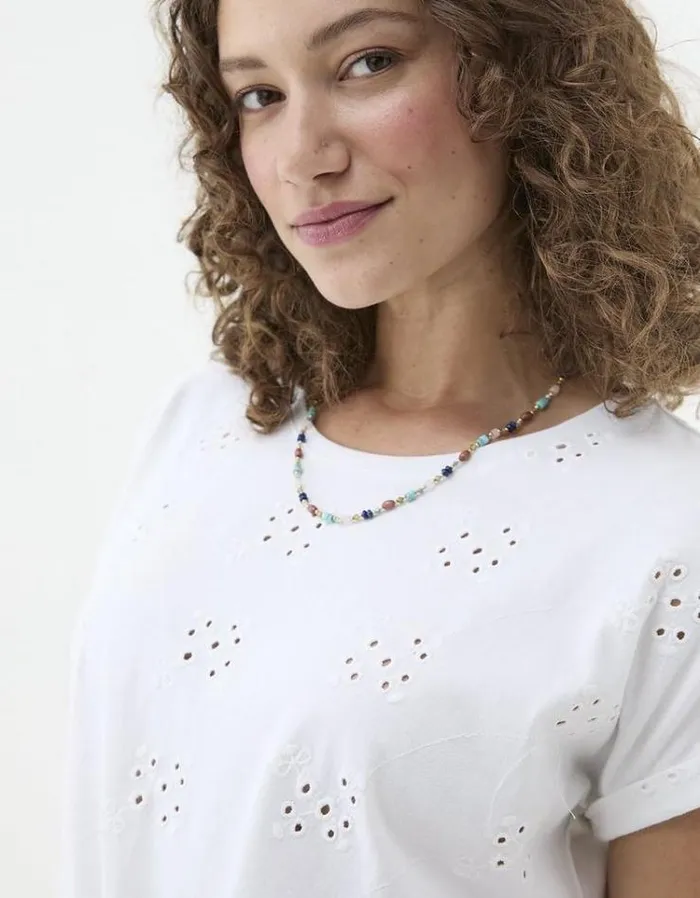 Women FatFace Tops and TShirts Roisin Tie Front Top Ivory