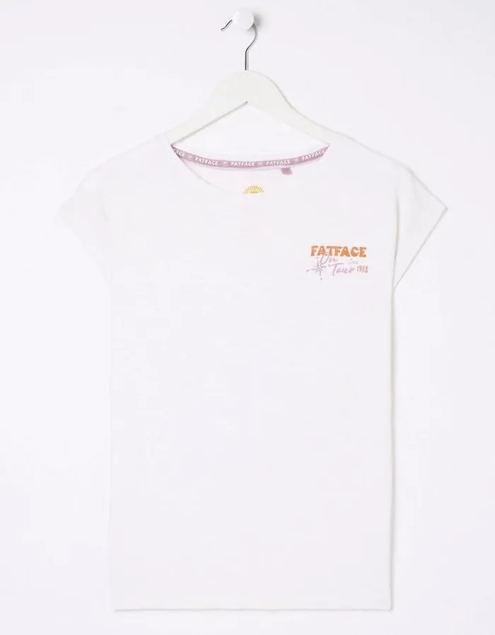 Women FatFace Tops and TShirts UK Map Graphic TShirt White