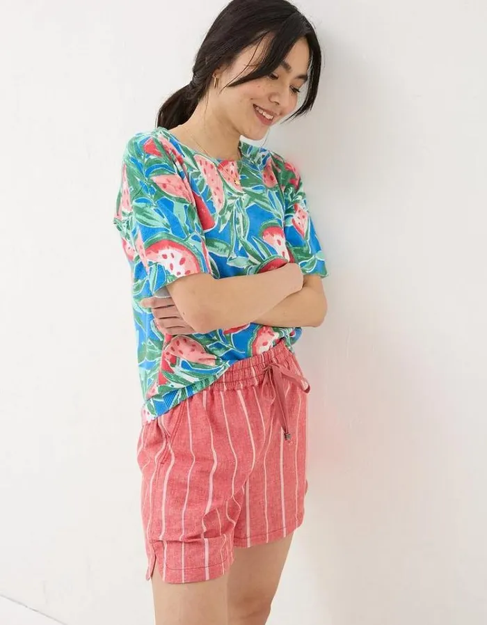 Women FatFace Tops and TShirts Watermelons Printed Knit T Shirt Multi