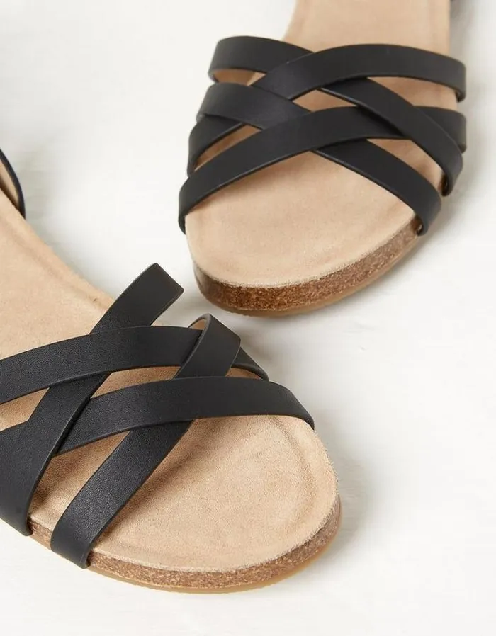 Women FatFace Vacation Shop Beth Sandals Black