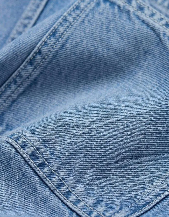 Women FatFace Vacation Shop Cali Denim Carpenter Shorts Light Denim Blue