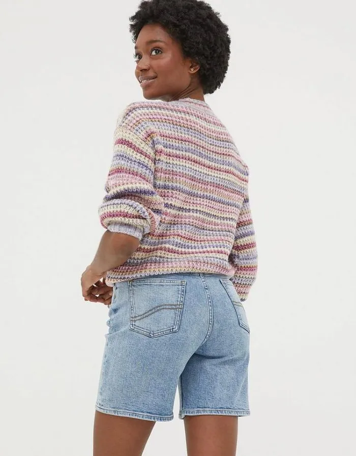 Women FatFace Vacation Shop Darley Denim Shorts Light Denim Blue