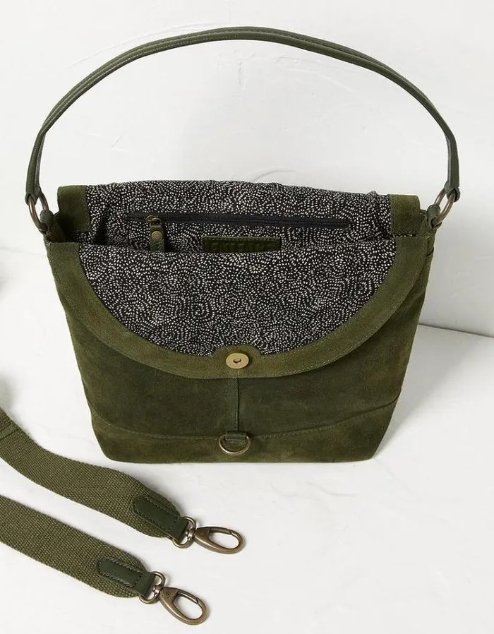 Women FatFace Women039s Sale Amberly Shoulder Bag Dusky Green