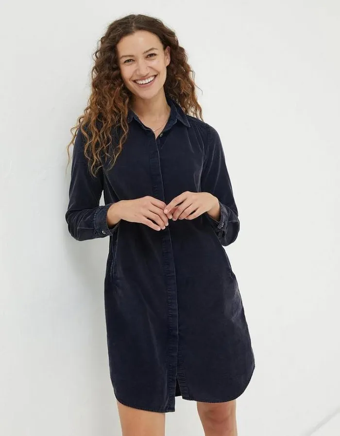 Women FatFace Women039s Sale Chester Cord Dress Dark Navy