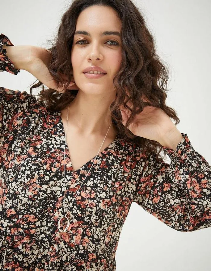 Women FatFace Women039s Sale Dylan Blush Longline Blouse Black