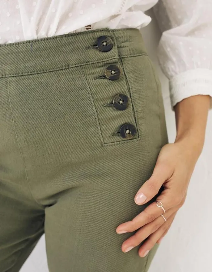 Women FatFace Women039s Sale Faye Cropped Sailor Pants Khaki