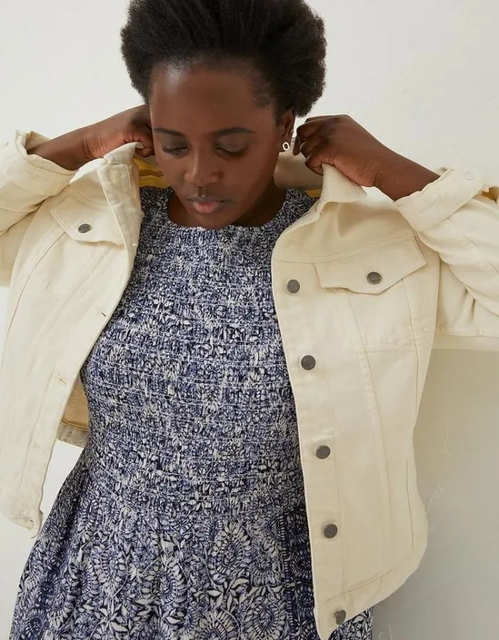 Women FatFace Women039s Sale Tasha Denim Jacket Ecru
