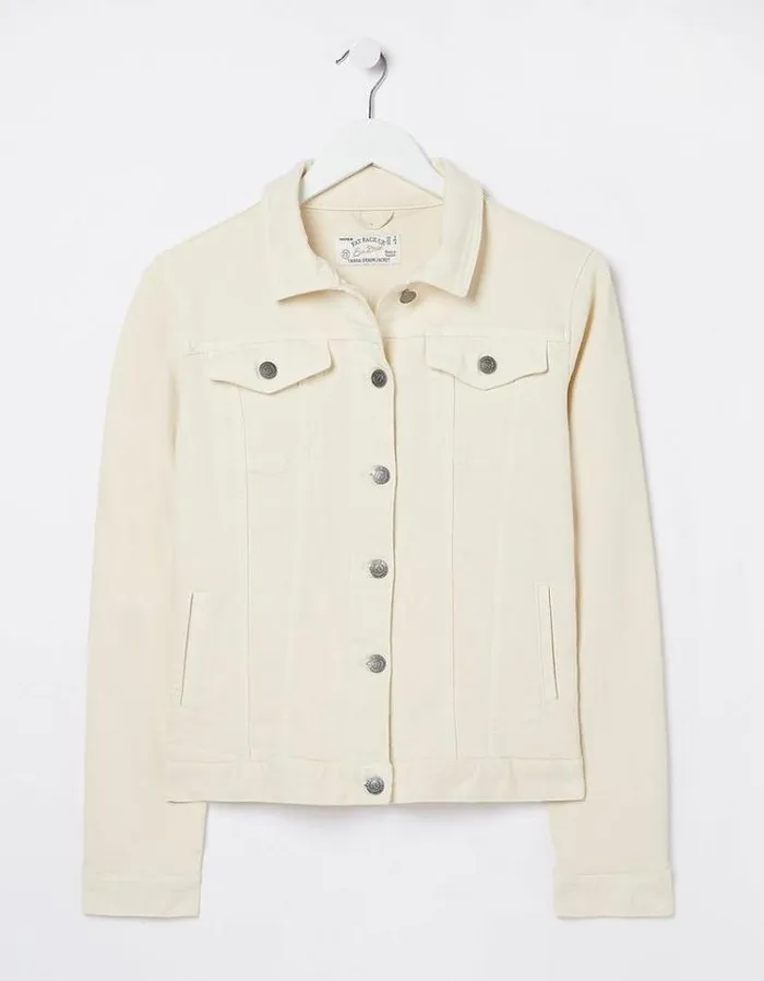 Women FatFace Women039s Sale Tasha Denim Jacket Ecru