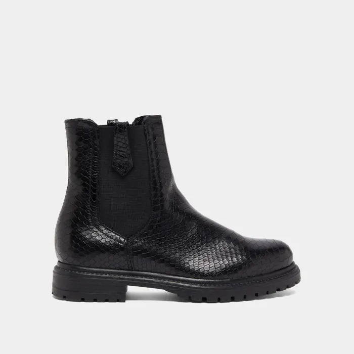 Women Flat Boots Black JONAK Ankle Boots Lowboots
