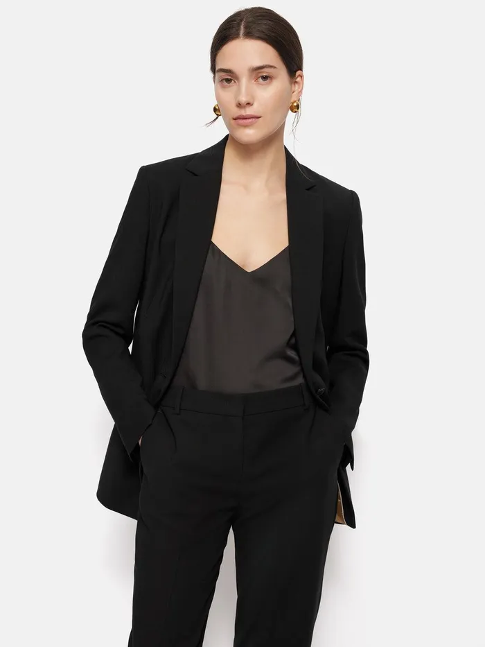 Women Fluid Twill Knox Blazer Black Jigsaw Suits and Tailoring