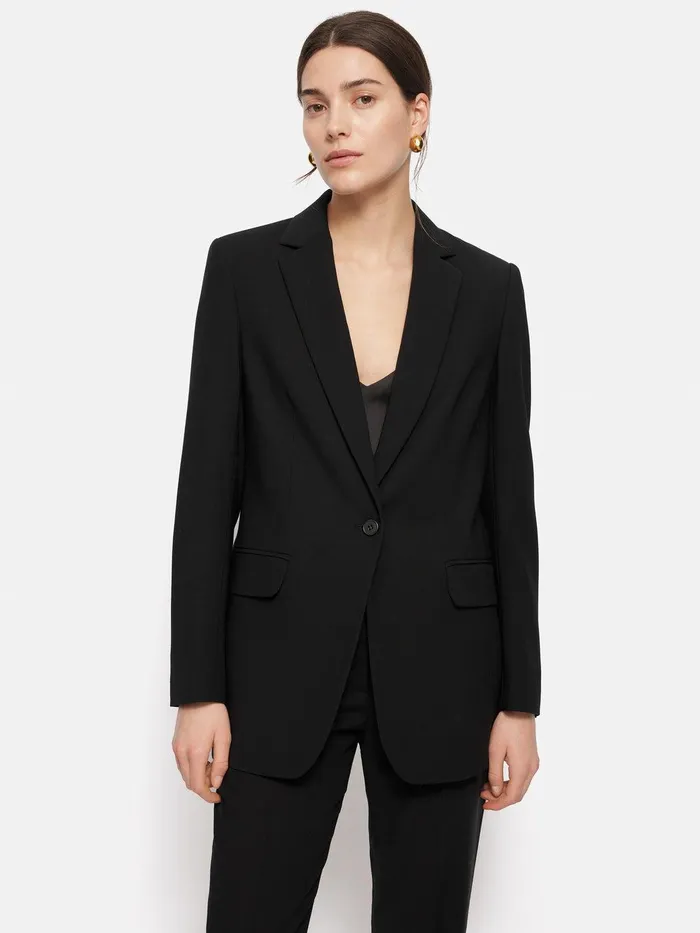 Women Fluid Twill Knox Blazer Black Jigsaw Suits and Tailoring