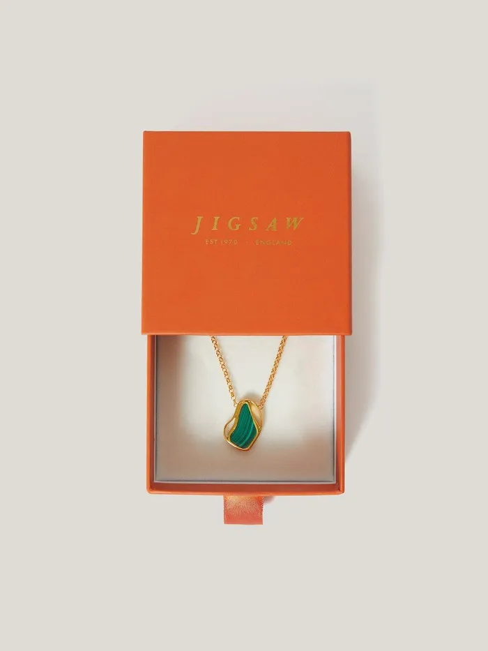 Women Gold Vermeil Necklace Gold Jigsaw Jewellery
