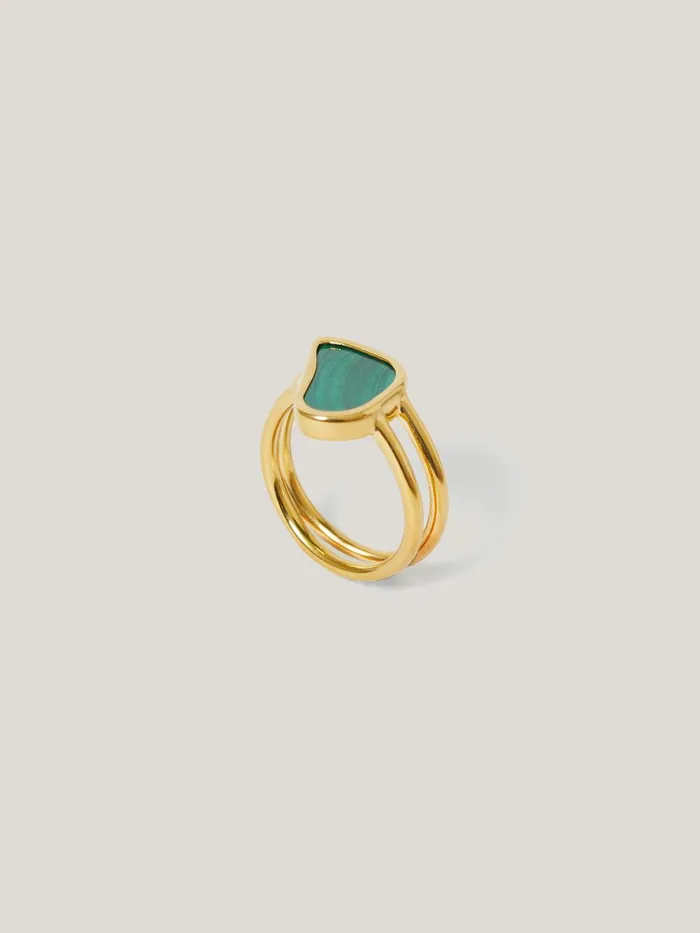 Women Gold Vermeil Ring Gold Jigsaw Jewellery