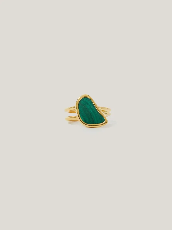 Women Gold Vermeil Ring Gold Jigsaw Jewellery