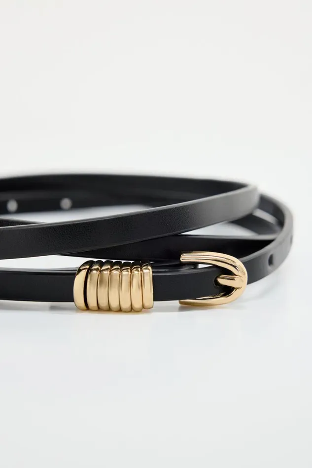 Women GOOD AMERICAN Belts SLIM 7 RINGS DOUBLE WRAPBELT Black001 Women GOOD AMERICAN Belts SLIM 7 RINGS DOUBLE WRAPBELT Black001