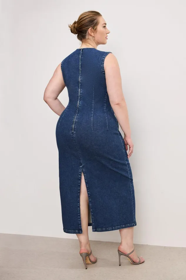 Women GOOD AMERICAN Dresses DENIM MIDIDRESS Indigo724 Women GOOD AMERICAN Dresses DENIM MIDIDRESS Indigo724