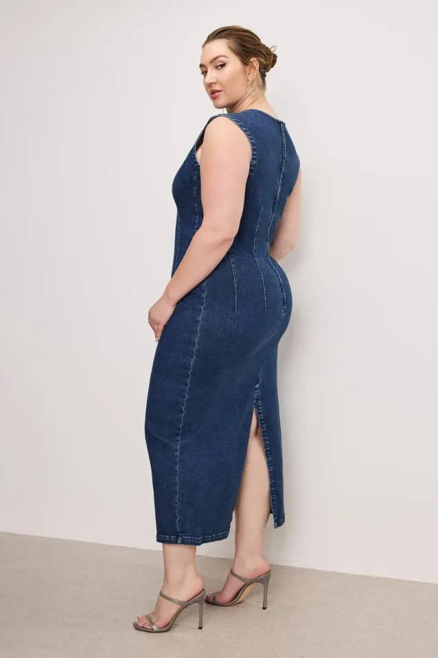 Women GOOD AMERICAN Dresses DENIM MIDIDRESS Indigo724 Women GOOD AMERICAN Dresses DENIM MIDIDRESS Indigo724