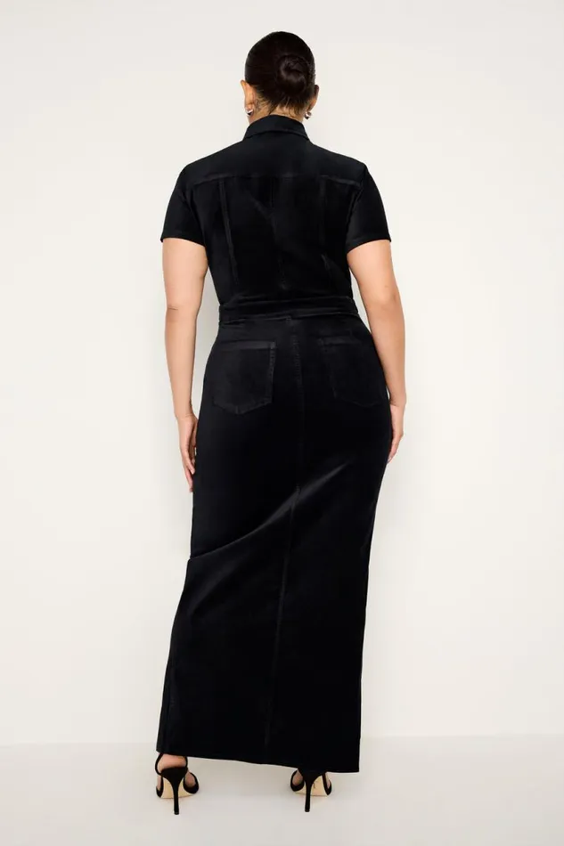 Women GOOD AMERICAN Dresses VELVET FIT FOR SUCCESSMAXI Black001