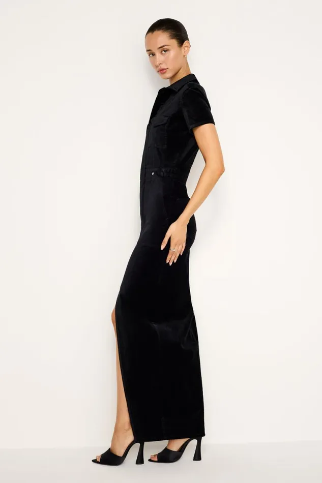 Women GOOD AMERICAN Dresses VELVET FIT FOR SUCCESSMAXI Black001