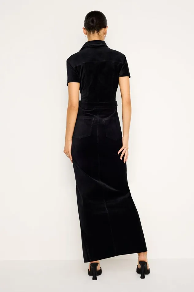Women GOOD AMERICAN Dresses VELVET FIT FOR SUCCESSMAXI Black001