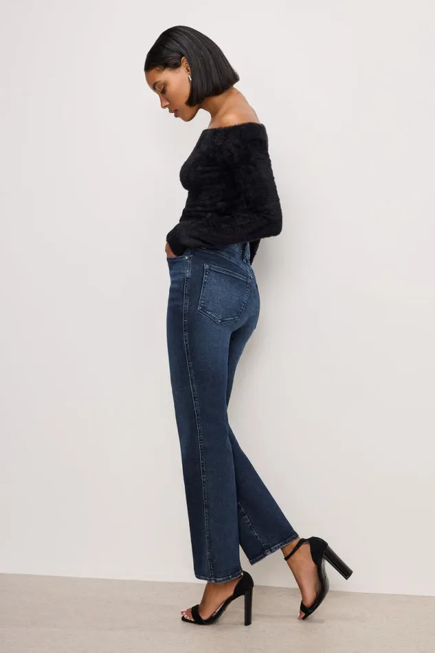 Women GOOD AMERICAN Jeans ALWAYS FITS GOOD CURVE STRAIGHTJEANS Indigo744