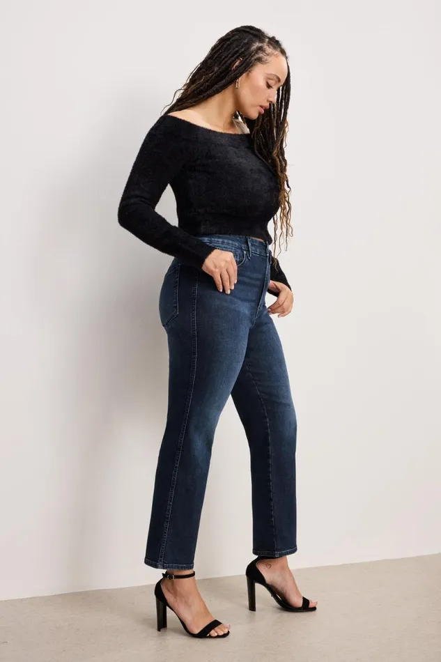 Women GOOD AMERICAN Jeans ALWAYS FITS GOOD CURVE STRAIGHTJEANS Indigo744