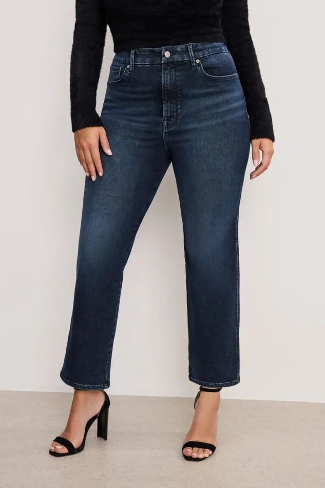 Women GOOD AMERICAN Jeans ALWAYS FITS GOOD CURVE STRAIGHTJEANS Indigo744