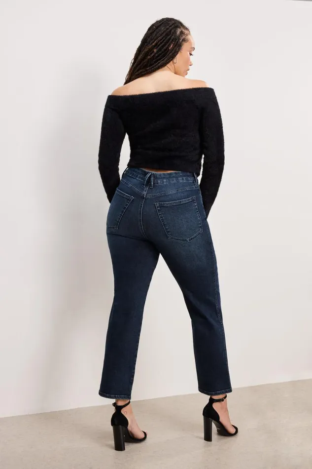 Women GOOD AMERICAN Jeans ALWAYS FITS GOOD CURVE STRAIGHTJEANS Indigo744