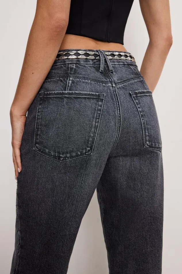 Women GOOD AMERICAN Jeans GOOD 90s RELAXEDJEANS Black365