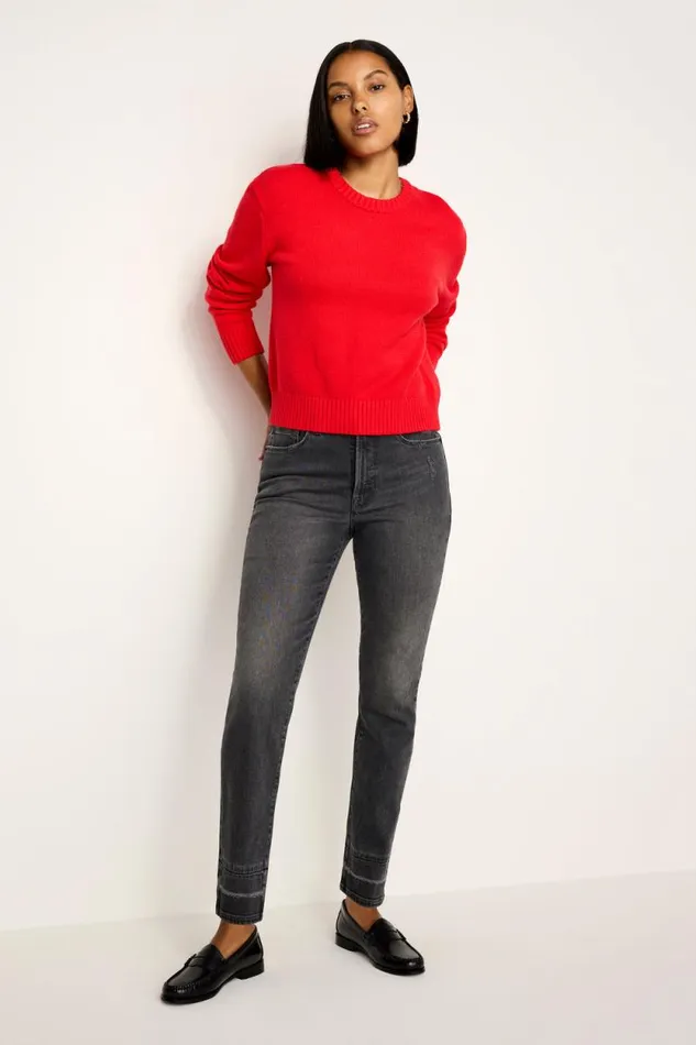 Women GOOD AMERICAN Jeans GOOD CLASSIC SLIM STRAIGHTJEANS Black345