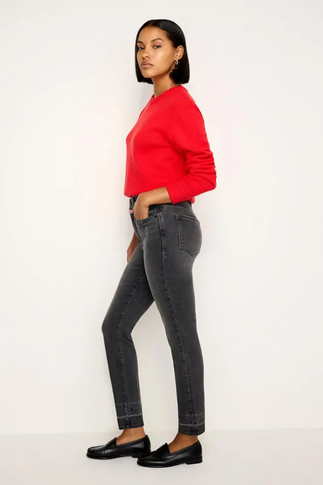 Women GOOD AMERICAN Jeans GOOD CLASSIC SLIM STRAIGHTJEANS Black345