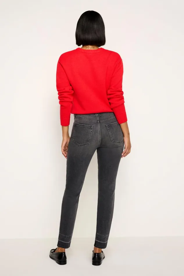 Women GOOD AMERICAN Jeans GOOD CLASSIC SLIM STRAIGHTJEANS Black345
