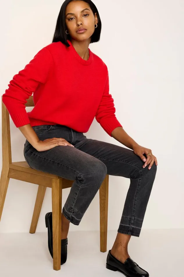 Women GOOD AMERICAN Jeans GOOD CLASSIC SLIM STRAIGHTJEANS Black345