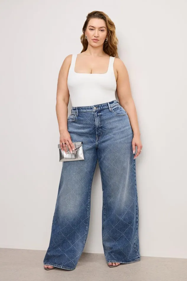 Women GOOD AMERICAN Jeans GOOD EASE RELAXED DIAMONDJEANS Indigo827