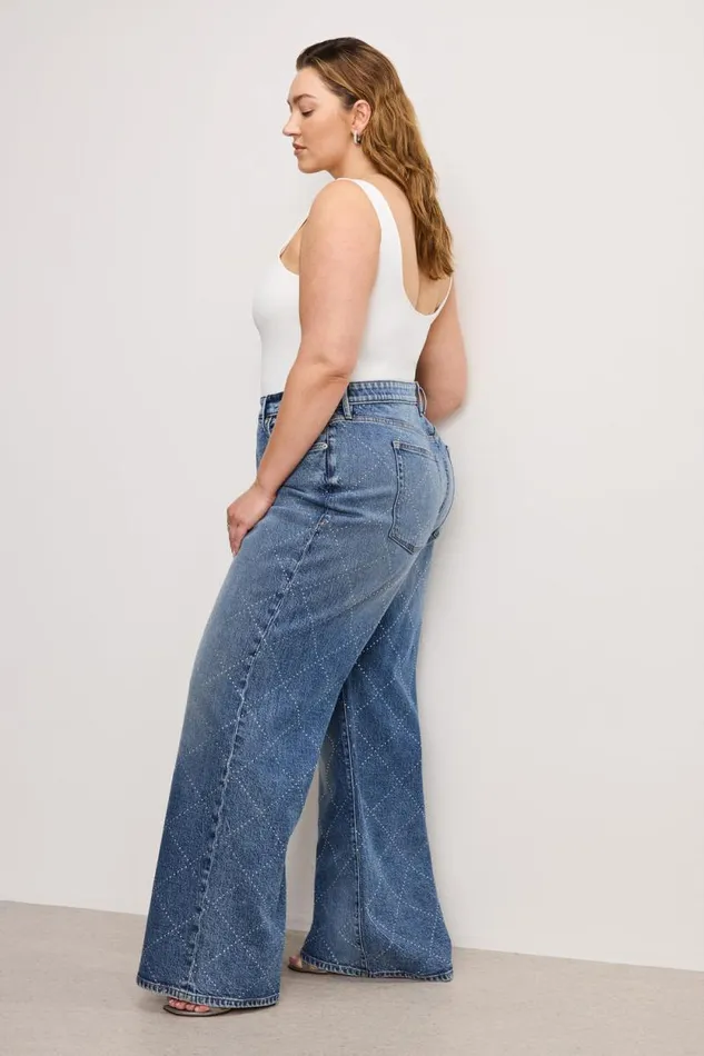 Women GOOD AMERICAN Jeans GOOD EASE RELAXED DIAMONDJEANS Indigo827