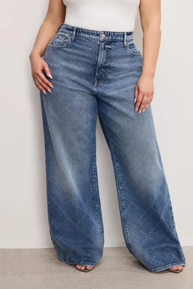 Women GOOD AMERICAN Jeans GOOD EASE RELAXED DIAMONDJEANS Indigo827
