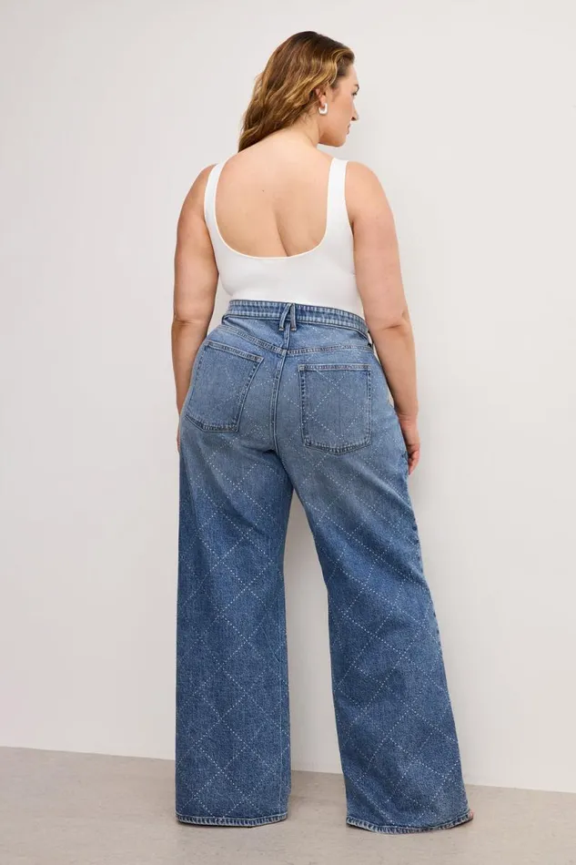 Women GOOD AMERICAN Jeans GOOD EASE RELAXED DIAMONDJEANS Indigo827
