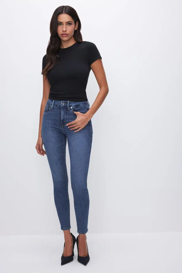 Women GOOD AMERICAN Jeans GOOD LEGS SKINNY CROPPEDJEANS Blue615