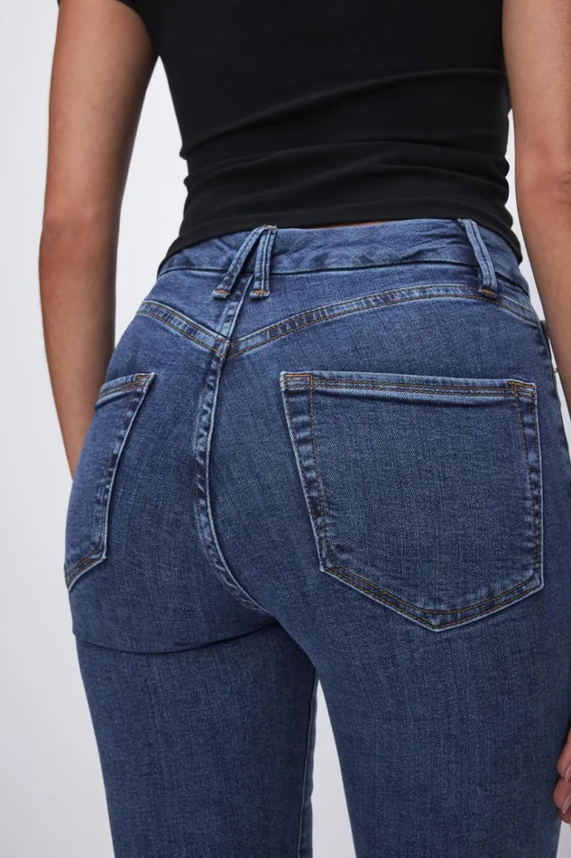 Women GOOD AMERICAN Jeans GOOD LEGS SKINNY CROPPEDJEANS Blue615